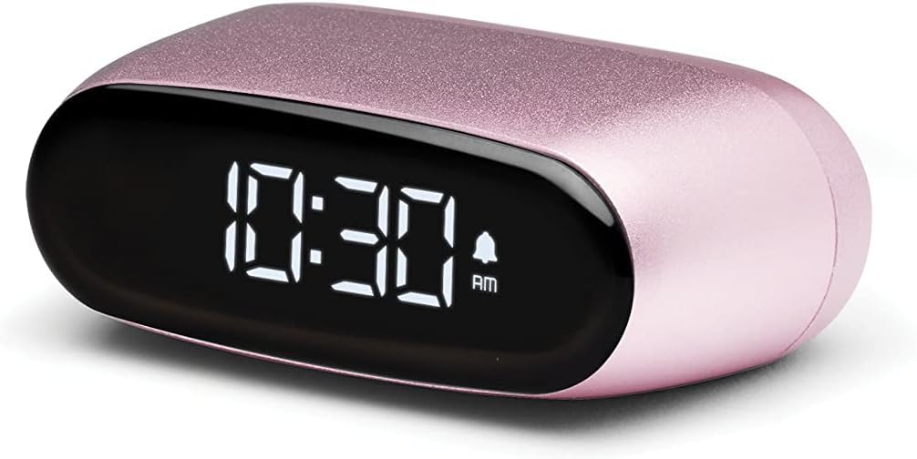 Mini réveil Lexon MINUT rose pour sublimer vos nuits et vos matins