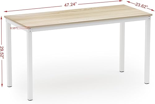 Miniatura 9 de Escritorio Teraves para computadora o mesa de comedor Marco beige + blanco,Roble negro,Blanco