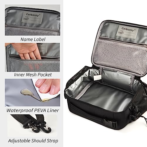 Kids Lunch Box Insulated Kids Lunch Bag for School,Lunch Box for Girls Kids with Adjustable Shoulder Strap&Bottle Holder,Girls Lunch Box with Durable Zipper Pockets,Keep Food Cold&Warm for Long Time by Cerbonny - Image 4