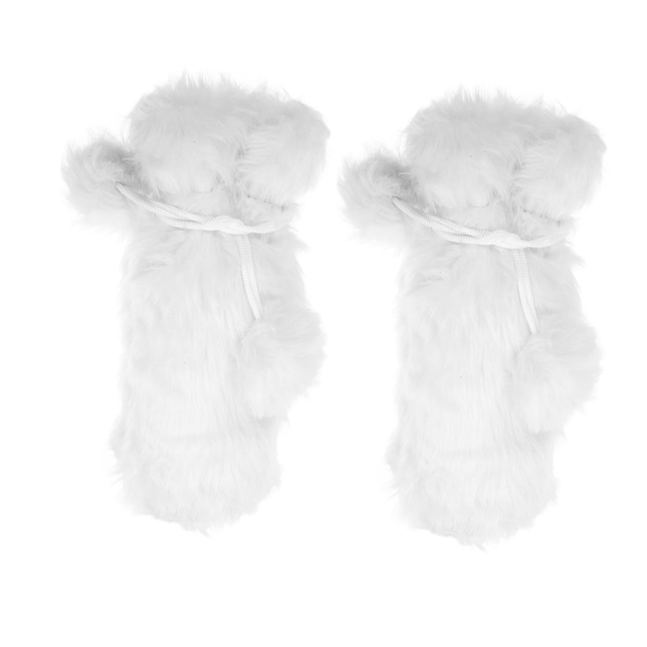 ABOOFAN 6 Pièces Ensemble de Bouteilles de Noël enveloppes de Bouteille de noël de vin Sacs de vin de de Mariage Peluche Blanche