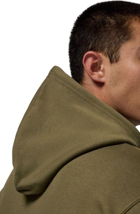 Mens Olive/Black Fleece Baseline Hoodie Essentials - Image 5