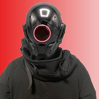サイバーパンクスタイル LEDヘルメットマスク Amazon | BravoPlay サイバーパンクマスク LEDヘルメットマスク