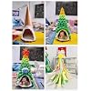 Ruisky 6PCS Paper Mache Cones(Three Sizes), Open Bottom Cardboard Craft Cones for DIY Art Projects,Halloween and Christmas Tree Decorations (Brown)