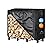 TOUGHRACKS Firewood Rack Cover 4FT | Waterproof & Heavy Duty Log Rack Cover, 600D Firewood Wood Rack Cover, Log Pile Holder for Outdoor/Indoor | NO FADING | Cover Only, NO Rack | Black (48x24x41 inch)