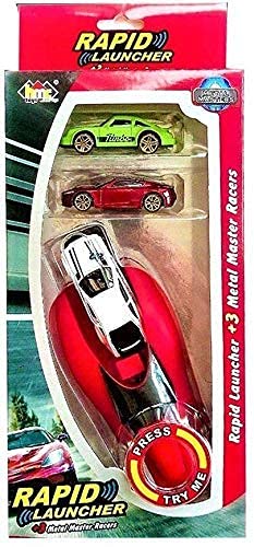 MY BABY LOVE A PERFECT CARE Rapid Car Launcher Game for Kids Toy with 3 Metal Master Cars