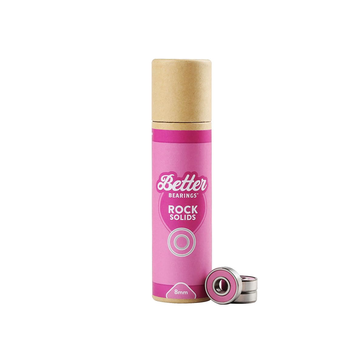 Better Bearings Rock Solids Lot de 16 roulements pour patins à roulettes, patins à roulettes, classés ABEC 9, résistants, durables, pré-lubrifiés, boucliers en caoutchouc remplaçables, soutien pour