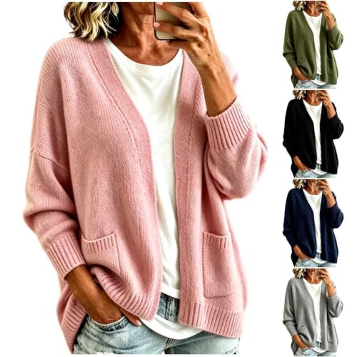 Chunky Cardigan Sweaters for Women Open Front Knit Oversized Pockets Daily - image 1