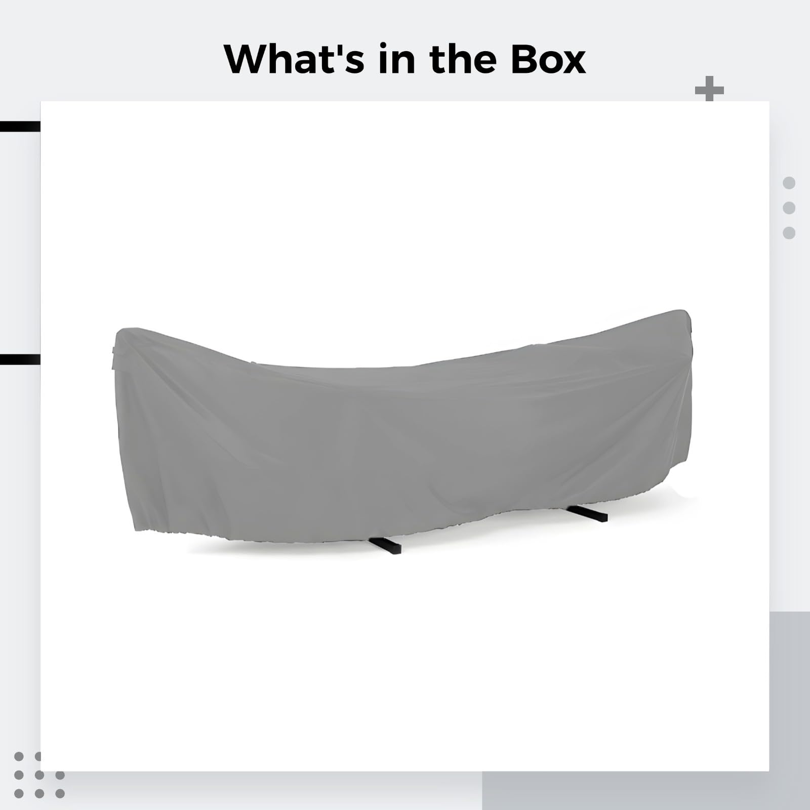 LUMINFLY Heavy-Duty Outdoor Hammock Cover, Waterproof 10 Ft Oxford Fabric, Gray, with Tie Strings and Drawcord for Garden Swing