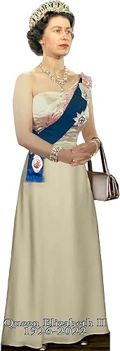 MH10521-8 Reina joven Isabel II RIP 1959 acrílico 8 pulgadas estatuilla recortada pie pie decoración de escritorio