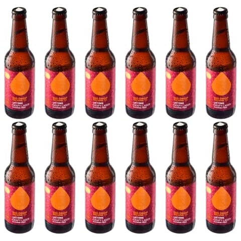 Big Drop Brewing Co. - Uptime Craft Lager Bottles 0.5% - Non Alcoholic Beer (Gluten Free & Vegan) 12 x 330ml Cover