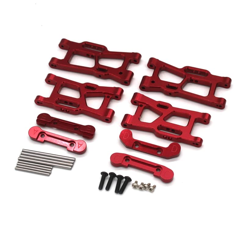 Bras oscillant avant arrière Wltoys 144001 en métal couleur rouge
