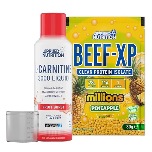 Applied Nutrition L Carnitine 3000 Liquid +1 Sample - L-Carnitine with Green Tea & Vitamin C, Boosts Energy & Weight Management, Vegan (480ml - 32 Servings) (Fruit Burst)