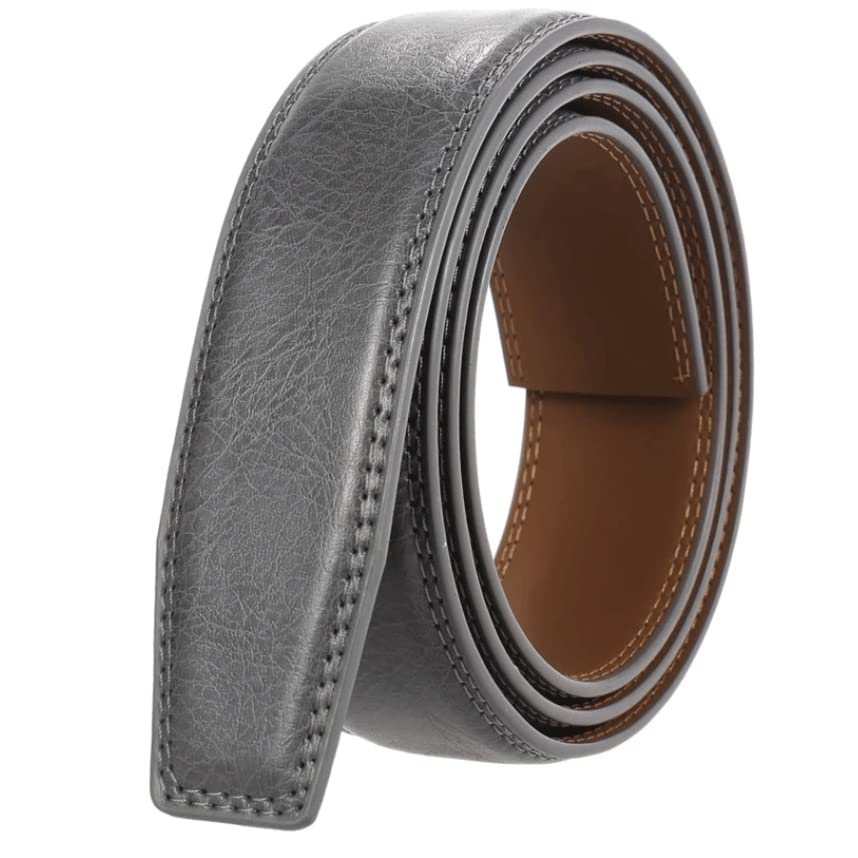 Men's Belt Genuine Leather White Gray Cowhide Metal Automatic Buckle Male Trouser Belts2