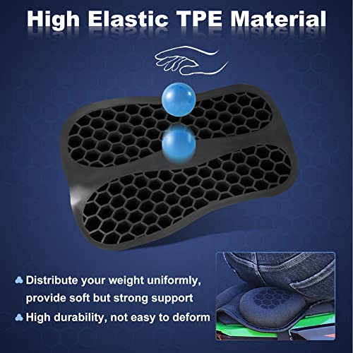 SKYJDM Motorcycle Passenger Gel Seat Cushion