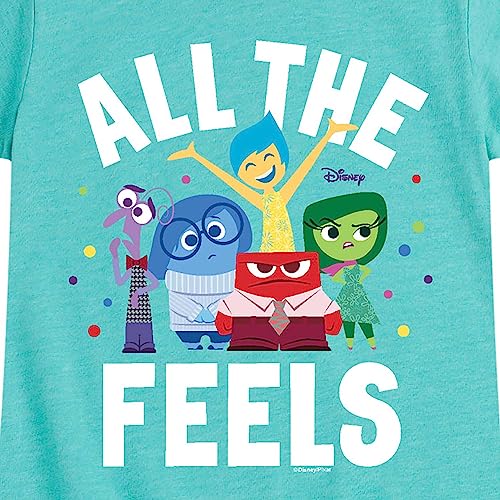 Disney Inside Out - All The Feels - Toddler and Youth Girls Short Sleeve Graphic T-Shirt3