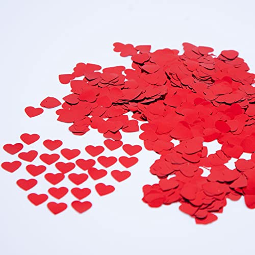 Red Heart Confetti,Heart Foil Glitter Table Confetti,Sparkling For Valentine's Day Romantic Night Party Decorations(1.76 Oz) #TOP29