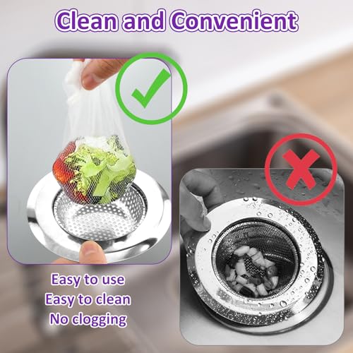 200 Stück Sink Filter Küchenspüle Sieb Einweg Sieb Für Spülbecken Müllbeutel Küchenspüle Sieb Tasche Filtertüten Für Küchenspüle Spülbecken Siebfilter Netzbeutel Elastische Filterbeutel Spülbecken