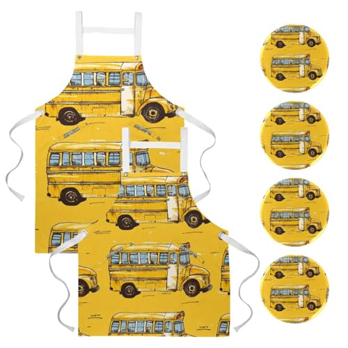 Tablier de cuisine lot de 2 avec broches pour restaurant bistrot et nettoyage