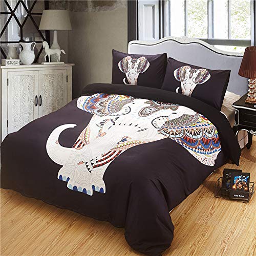 Chambre à coucher parure de lit 2 personnes motif éléphant 3D - 4