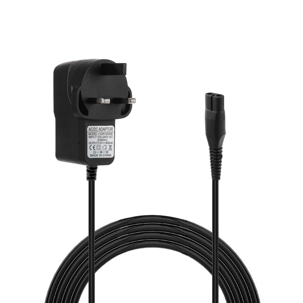 Azlanway 5.5V Charger Fit for Karcher Window Vac Cleaner WV2, WV 2 Plus, WV1, WV60, WV70, WV75, WV5, WV55 Power Cord, Replacement for Window Vac Cleaner Charging Plug Lead Cable
