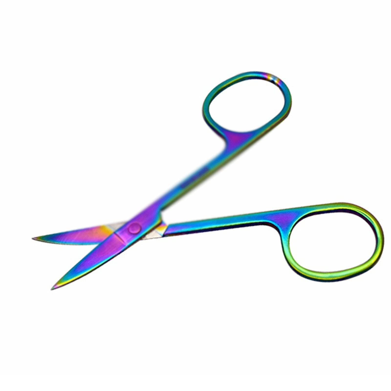 Tijeras de Acero Inoxidable, Cabezal Curvado Afilado, Tijera para Cejas, recortador, utensilio para Eliminar el Vello Facial, manicura, cutícula de uñas