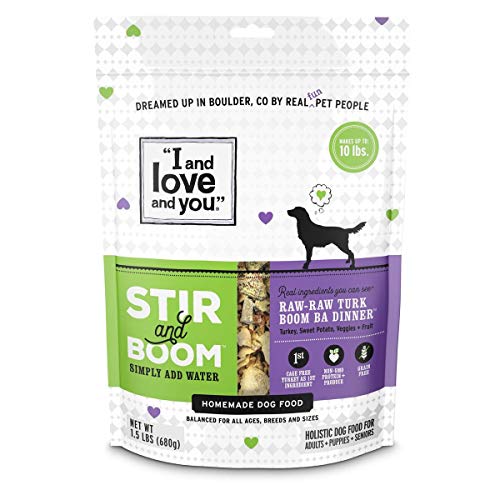 10 Best Dehydrated Raw Dog Food You Should Give to Your Dog 15 I and love and you Stir & Boom Dehydrated Freeze Dried Raw Dog Food, Turkey, 1.5-Pound Bag