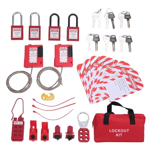 Electrical Lockout Tagout Kit Locking Padlock Set Hasp Universal Circuit Breaker Lock Loto Safety Padlock Industry