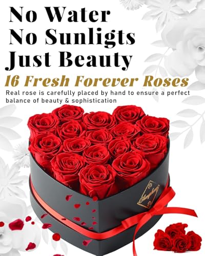 Changshunqi-16-Flowers-Forever-Preserved-Roses-in-a-Heart-Box-Forever-Flowers-for-Mothers-Day-That-Last-3-Years-Eternal-Rose-Box-Preserved-Flowers-Anniversary-Birthday-Gifts-for-WomenWife Changshunqi 16 Flowers Forever Preserved Roses in a Heart Box Forever Flowers for Mothers Day That Last 3 Years Eternal Rose Box Preserved Flowers Anniversary Birthday Gifts for WomenWife