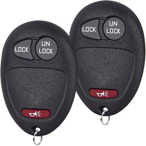 Car Key Fob Keyless Entry Remote Compatible with Chevy Colorado/Venture丨GMC Canyon丨Hummer H3/H3T丨Isuzu i-280/i-290/i-350/i-370 Replacement Key L2C0007T, 2-Pack(3-BTN)