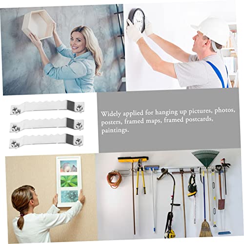 Image of 100pcs Serrated Picture Hangers Frame Hooks for Easy Picture Hanging Offices Homes and Schools Sturdy Non-Deformation Impact Resistant Hardware