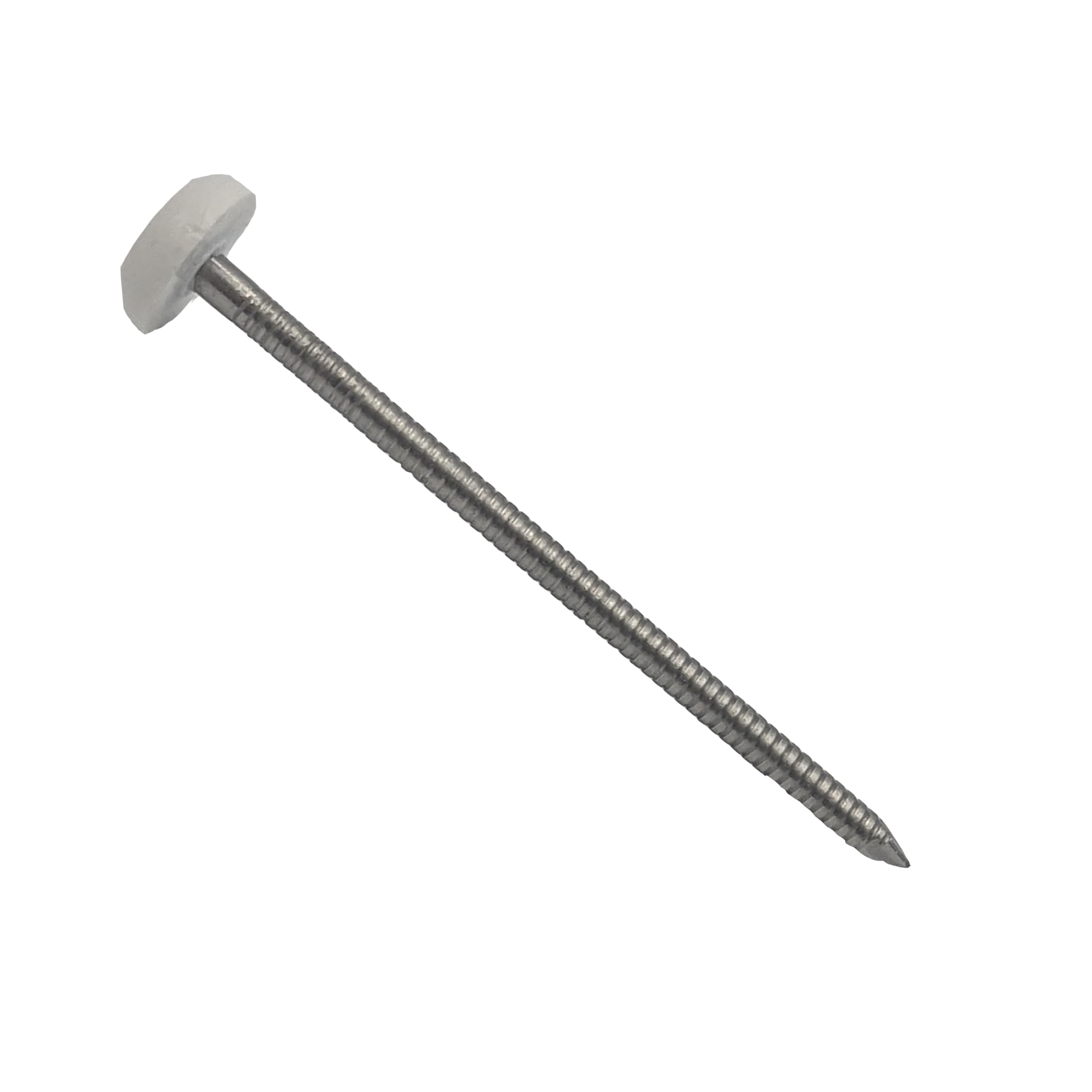 Pointes tête plastifiée 2.10 x 40 mm Blanche – RAL 9010 – Boite 100 pièces