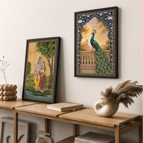 Image of Suneree Traditional Indian Wall Art - Set of 2 (ART 15, 13x19 INCHES)