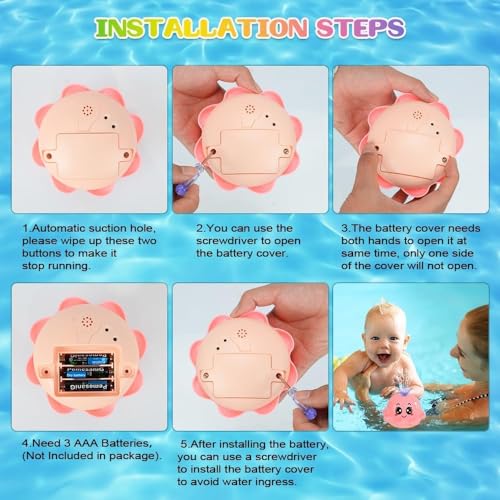 Image of Happy Hues Octopus Bath Toys for Babies &Toddlers- Mold-Free Wall Mount Waterfall Bath Toys