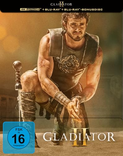 Gladiator 2 (Cover A) – 4K Steelbook (UHD + Blu-ray Disc + Bonus Blu-ray)