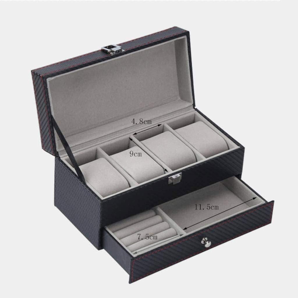 Box Ewelry - Scatola di stoccaggio di Gioielli a Doppio Strato Scatola di archiviazione Semplice per la Scatola di archiviazione per imballaggio (Colore: D)