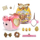 Rainbocorns Epic Golden Egg by ZURU (Snail), Girls Toy Includes Stuffed Animal with 25+ Golden Surprises, with Rings, Stickers, Bows, and More - Girls Gift Idea