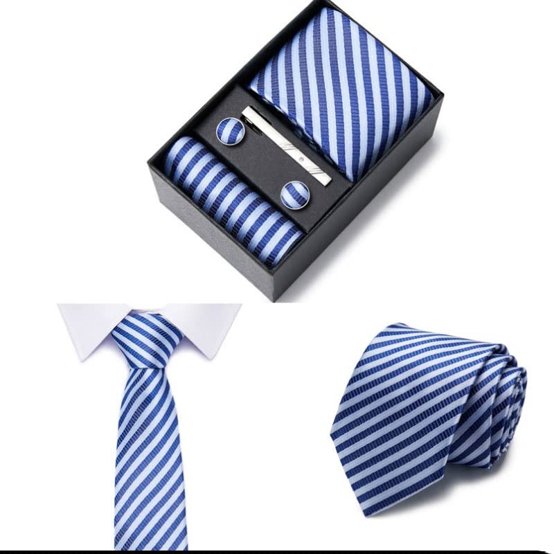 Set de corbata, pañuelo y gemelos para hombre miniatura 3