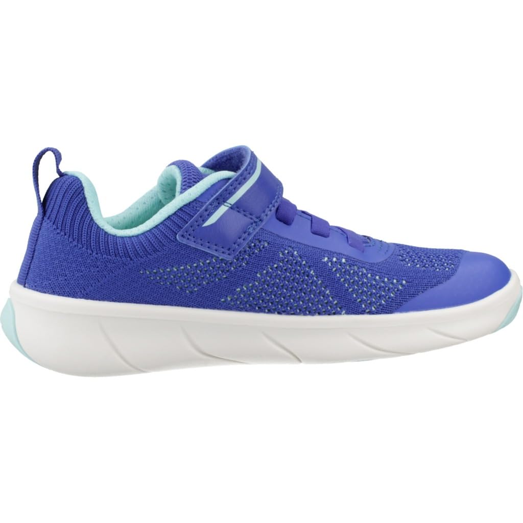 Geox Foot-Run J65PDB 06K9J Jungen Sneakers | Barfußschuhe, Royal/Watersea, Blau, Klettverschluss, Atmungsaktiv, Kinder, Schuhe