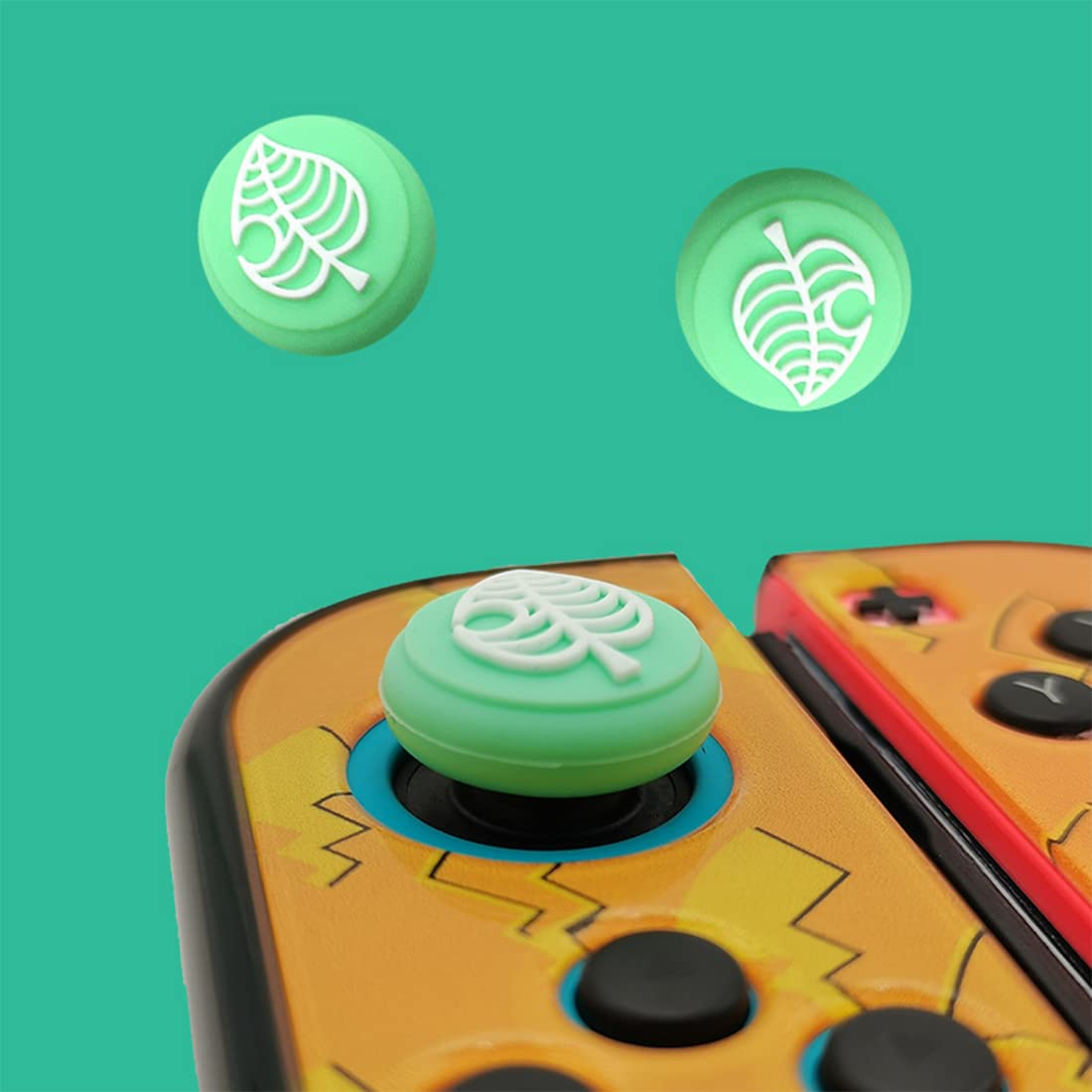 LIUJZZJ 8 Pièces pour Nintendo Switch/Switch Lite/Joy Con Pouce Analogique Stick Caps Silicone Crossing Handle Joystick Button Caps Capuchon Anti Dérapant Housse de Protection