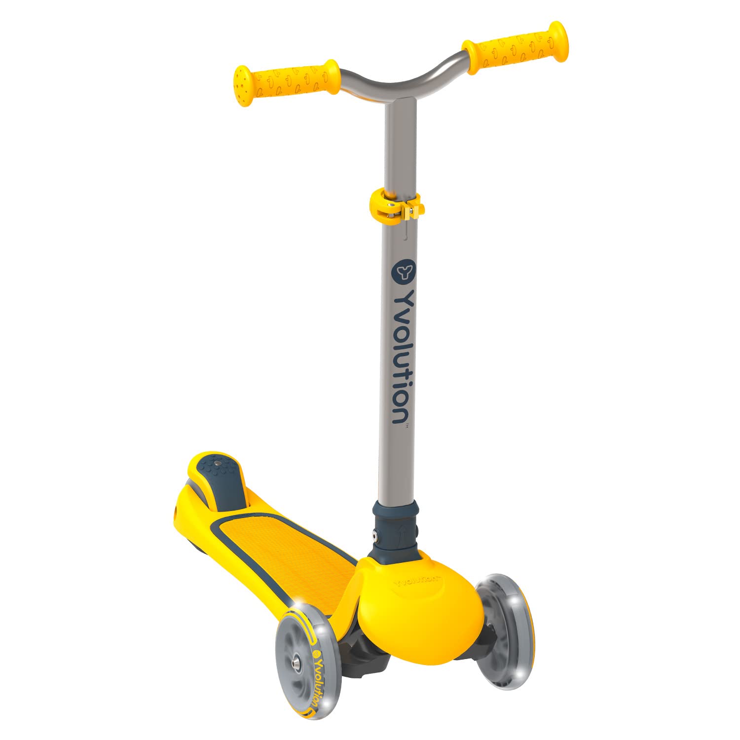 Yvolution Y Glider Air Scooter for Kids, Wheel Scooter for Toddlers  Adjustable Height Glider with Kick Scooters, Lean to Steer with LED Flashing