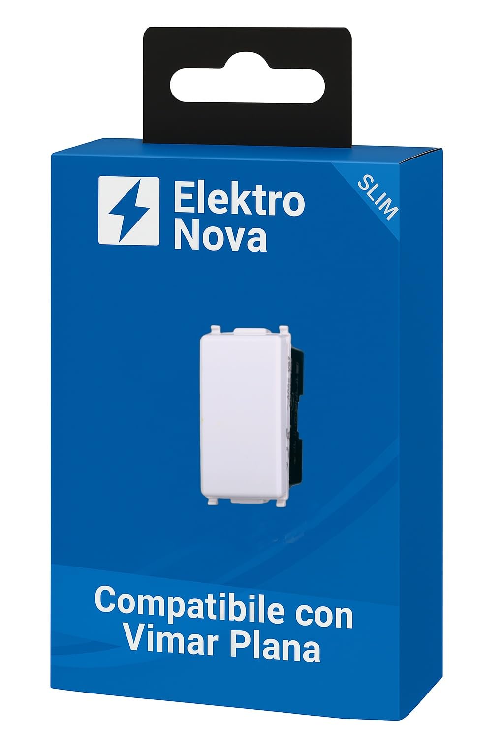 Elektronova Single Pole Switch 1P 16A White Compatible Vimar Plana Kit 4pcs 0401 - Image 4