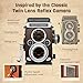 PANTASY Retro Camera Building Set for Adults, Classic Twin-Lens Reflex Camera Model with Interactive Features, Vintage Photography Collectible Display Model Kit and Desk Decor