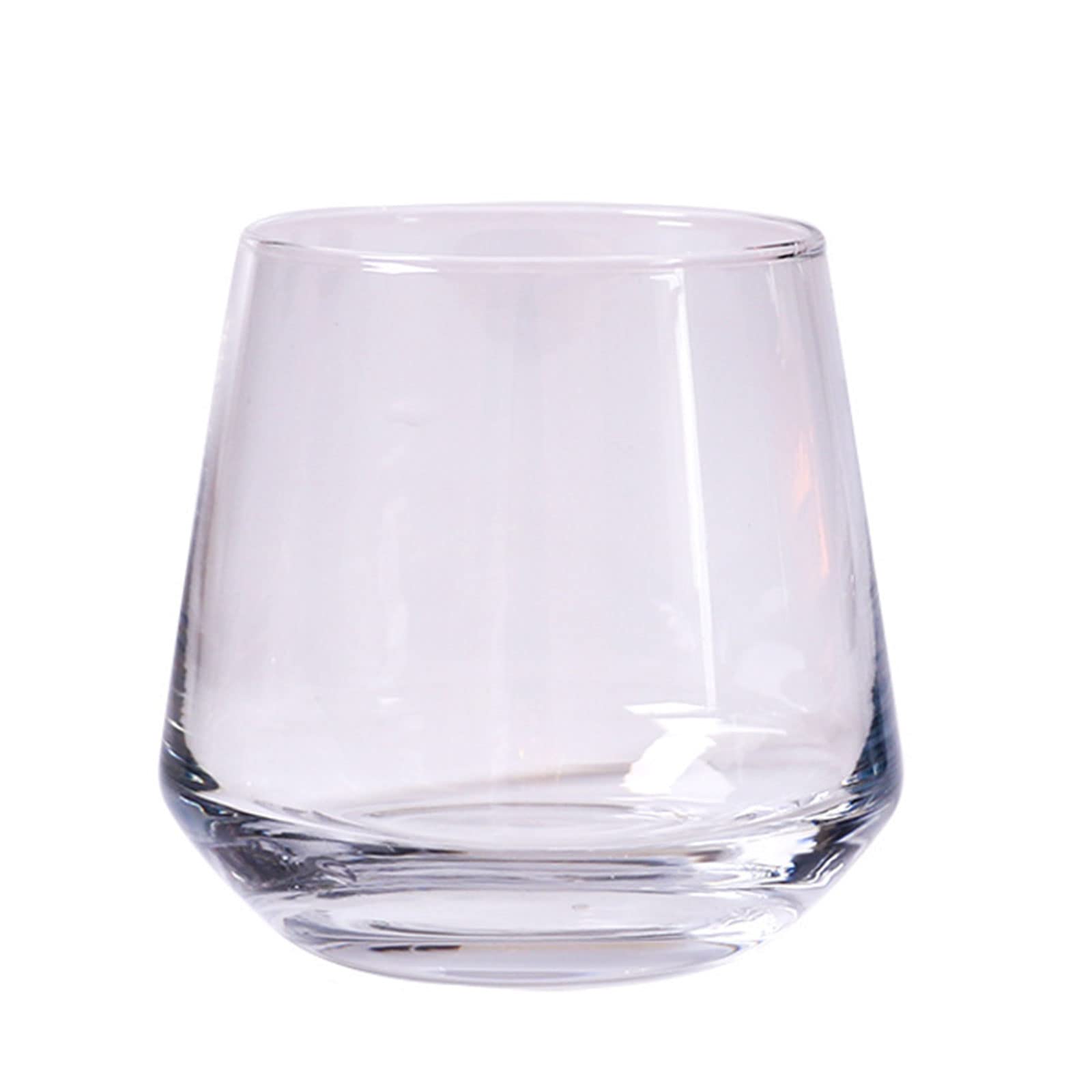 MALSSE Glasses Stemless Wine Tumblers Glasses Water Cups Glass for Wine Water Cocktail for Homes and Clear Glass Cups for Coffee