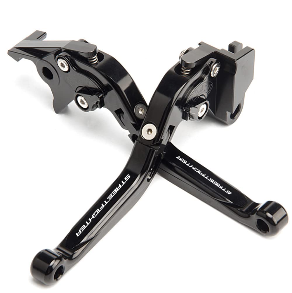 ESPEEDMTC pour Ducati Streetfighter V4/ S/Streetfighter 848/1098/ S CNC modifié Alliage d'aluminium 6 étages Longueur réglable Pliable Frein Levier d'embrayage Accessoires (Noir)