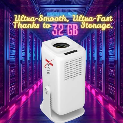 Image of Thunder Pro Smart Projector | Native 1080p Full HD, 4K Supported | Auto Focus | Android 13 | WiFi 6 & Bluetooth | Built-in Speaker | 1GB RAM + 8GB Storage | Home Theater | 2-Year Warranty