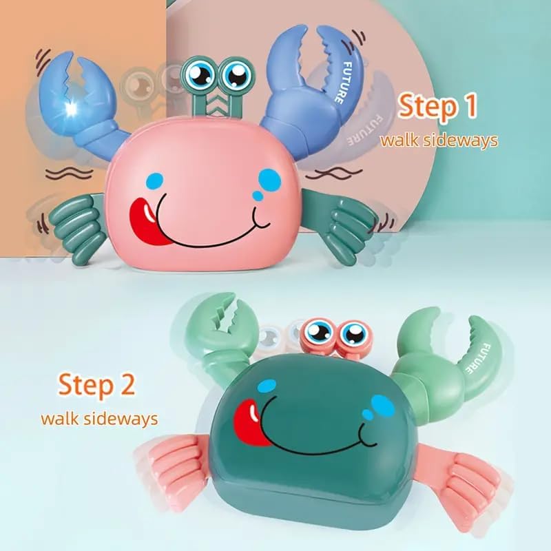 Image of EUPHORIA Toys Baby Toys Crawling Crab Toy for Kids Infant Toddlers Tummy Time Dancing Musical Moving Toys for Babies Boys Girl Birthday Gift