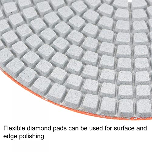 Image of uxcell Diamond Polishing Pad 5-Inch 300 Grits Wet /Dry Grinding for Stone Concrete Marble Countertop Floor 2pcs