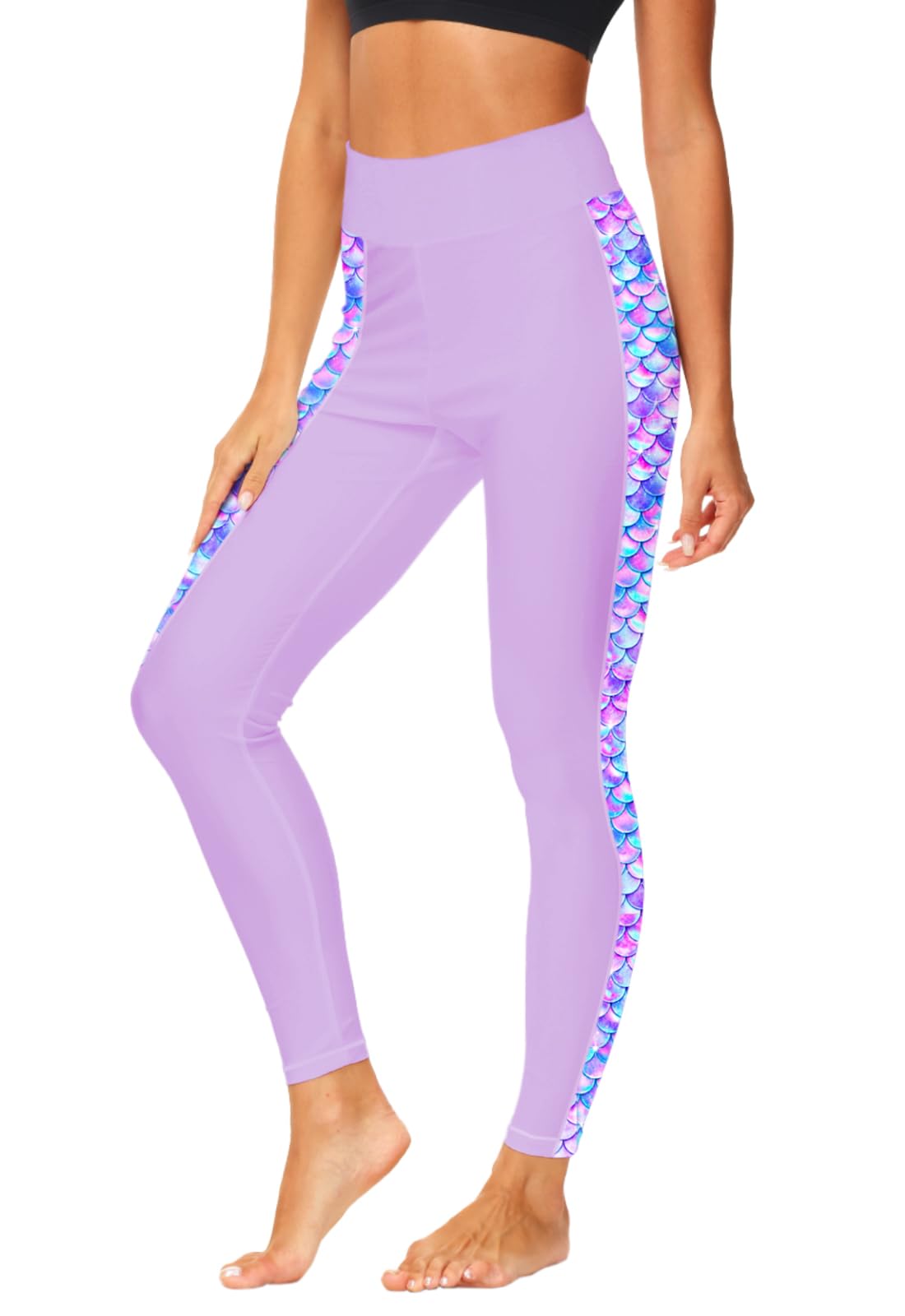 Print Swim Pants for Women Sun Protection High Waisted Swimming Leggings Rash Guard Pants-image-36