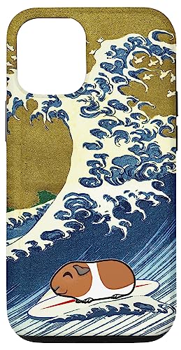 Funny Retro Vintage Surfing A Wave Guinea Pig Lover �X�}�z�P�[�X iPhone 12/12 Pro �p