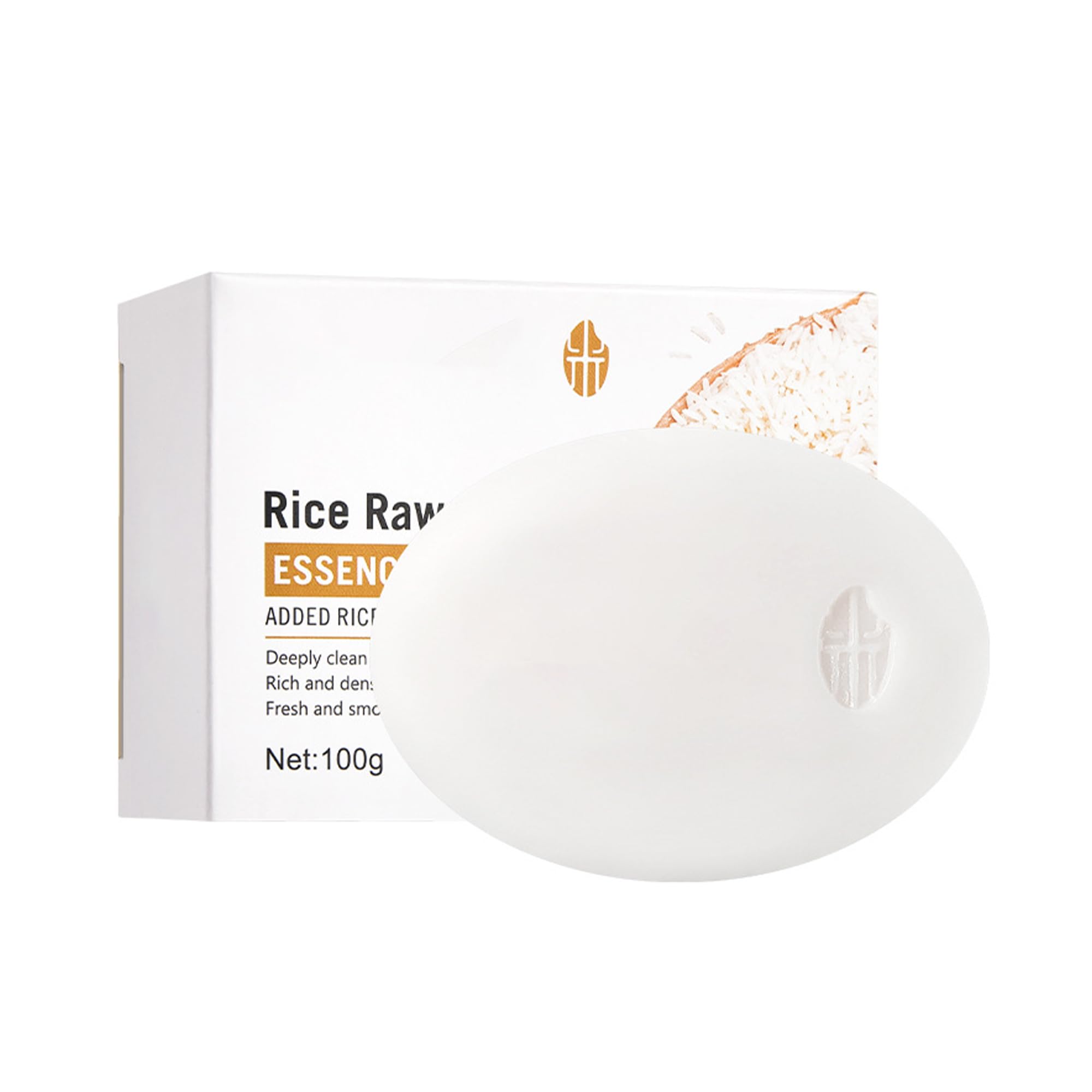 Rice Essence Soap Rice Raw Pulp Essence Soap Added Rice Extract Deep Cleaning Exfoliating Moisturizing Cleansing Bar for